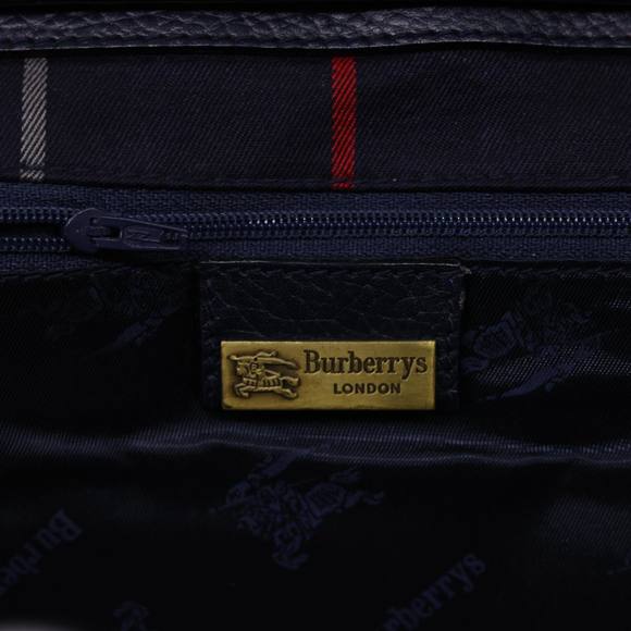 Burberrys Nova Check Shoulder Bag Canvas Navy Auth yk6364 - Picture 11 of 16